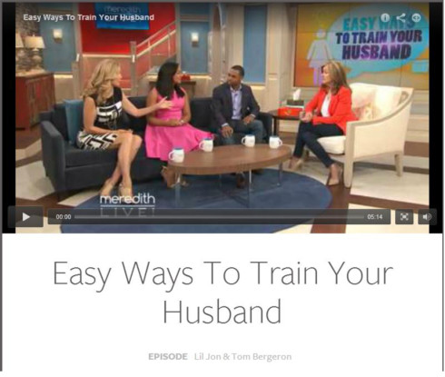 Training people as you train dogs and parrots was the topic of the Meredith Vieira Show