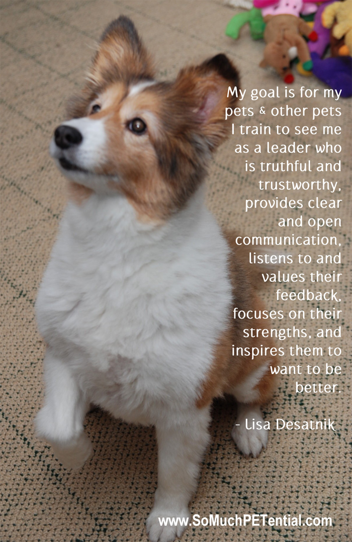 quote about dog training by Lisa Desatnik