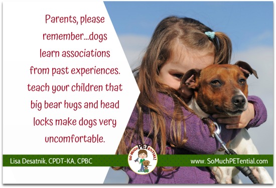 dog bite prevention tip for parents of children by Cincinnati certified dog trainer, Lisa Desatnik, CPDT-KA, CPBC