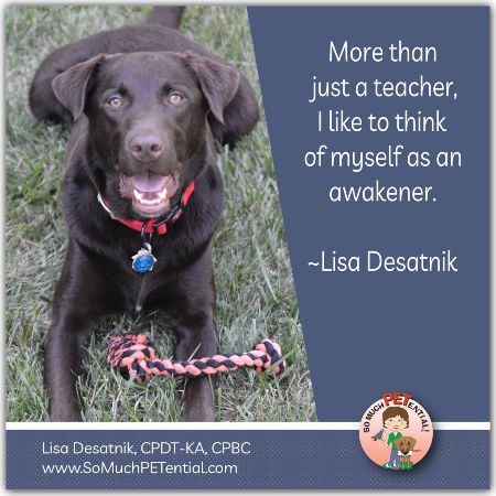 More than just being a dog trainer, I am an awakener. A quote by Lisa Desatnik