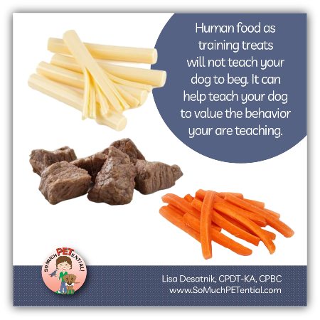 Why using people food in dog training is good.