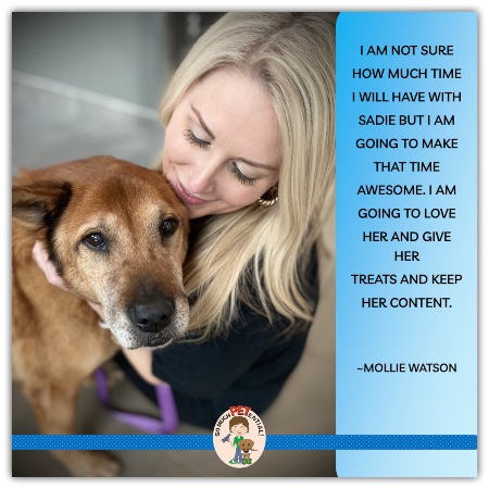 Q102's Mollie Watson shares her story of adopting a senior rescue dog from the My Furry Valentine event